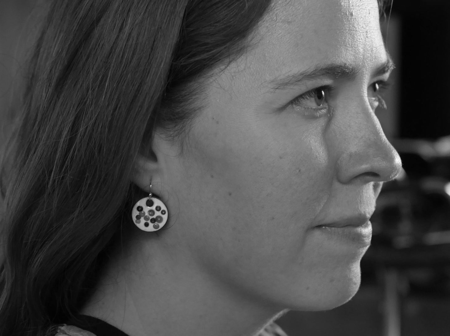 Yellow Enamel Confetti Earrings * Glass Dangle Earrings* Celebration Jewelry * Polka Dot Earrings * Party Jewelry * Pattern Earrings