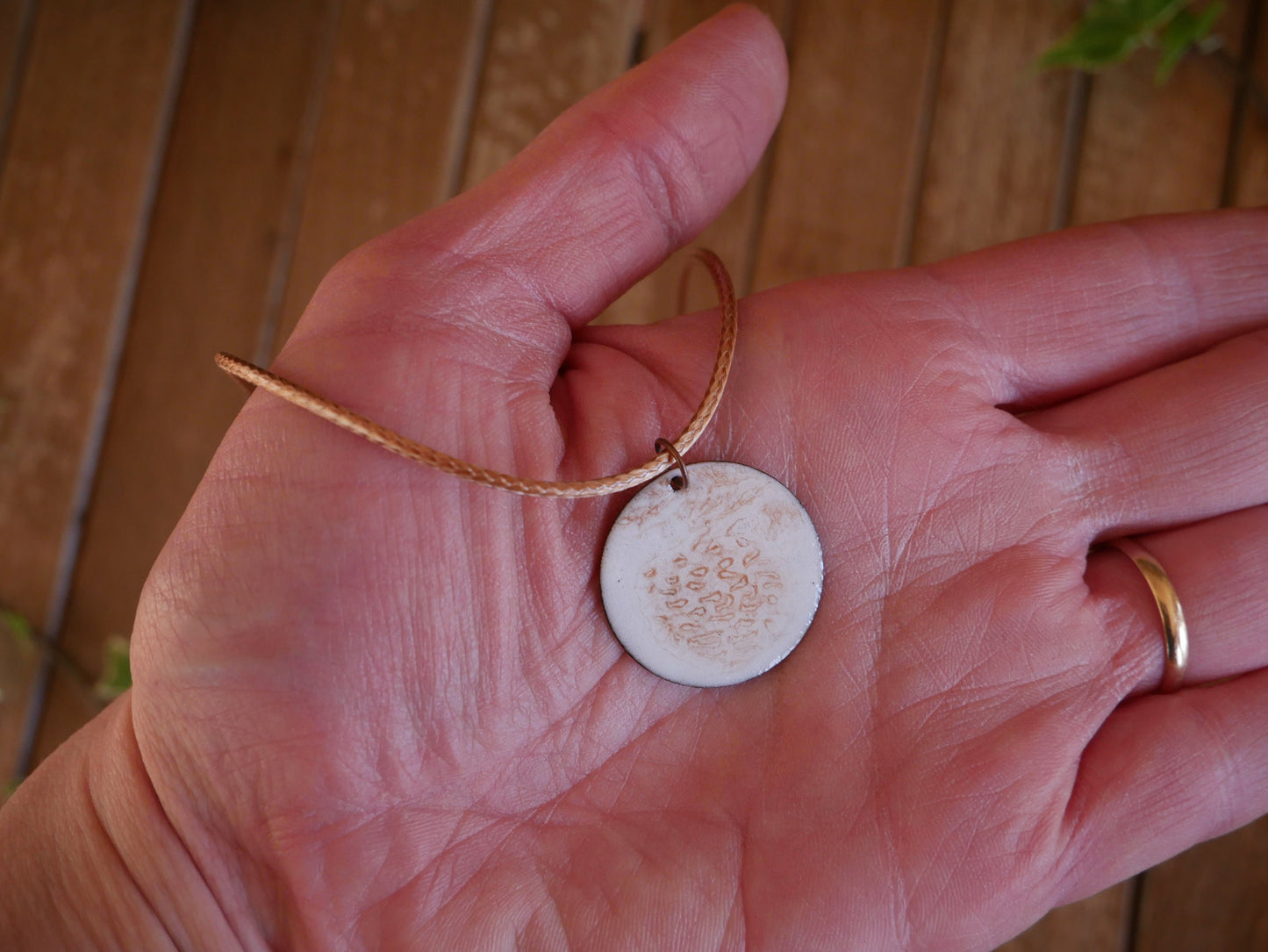 Pinecone Earthy Pendant *Copper Necklace * Enamel Jewelry * Boho Jewelry * Handmade Enamel Jewelry * Necklace for Men * Enameled Necklace