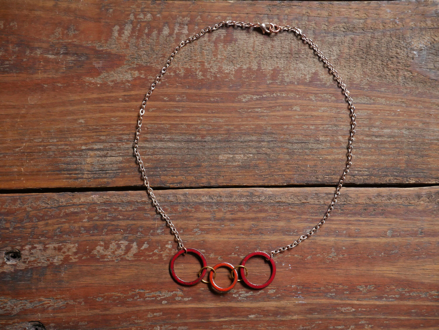 Geometric Circle Necklace * Dainty Necklace * Sunset Necklace * Yellow Necklace * Handmade Pendant * Modern * One of a Kind Necklace