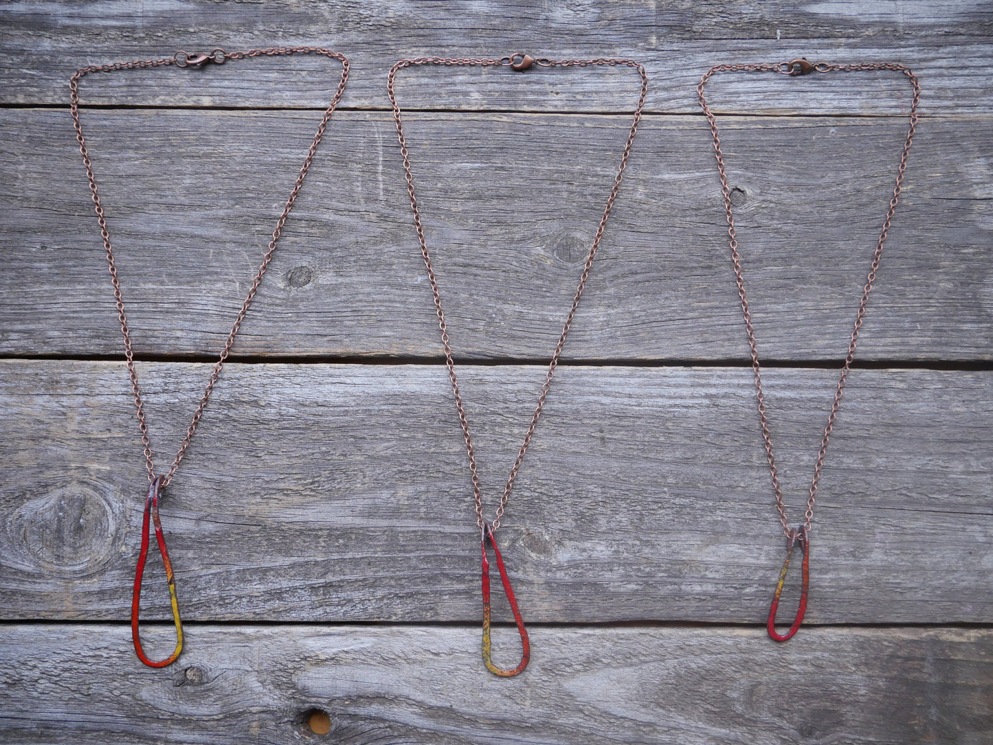 Fire Droplet Necklace * Copper Pendant* Earth Jewelry * Abstract Jewelry * Nature Gifts for Women * One of a Kind Pendant