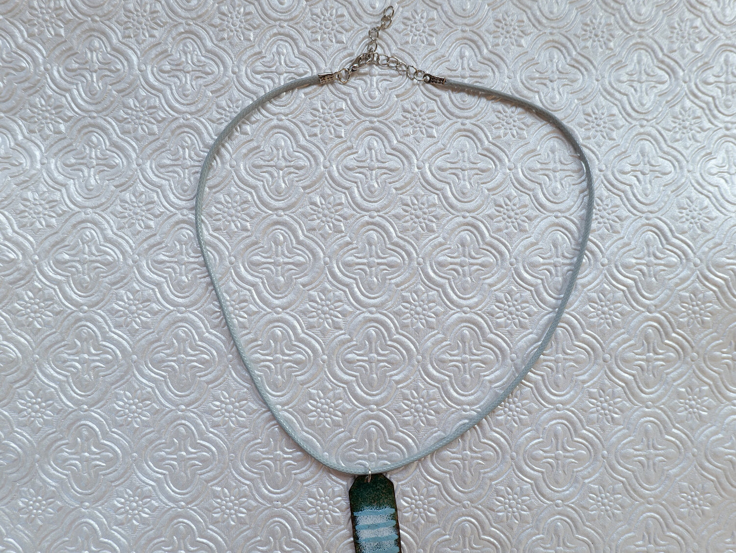 Blue Green Bubbles Enameled Pendant * Handmade Necklace * Earthy Jewelry * Water Necklace * Enamel Necklace