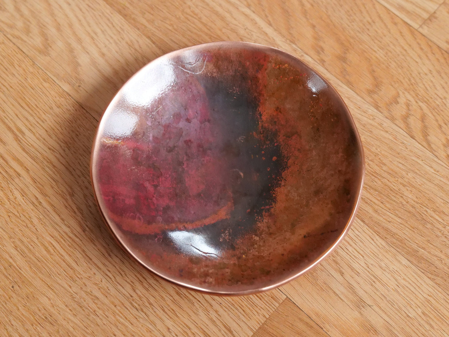 6" Copper Dish * Hammered Copper Bowl * Anniversary Gift * Copper Plate Gift for Men * Copper Gift * 7th Anniversary Gift * Gift for Him