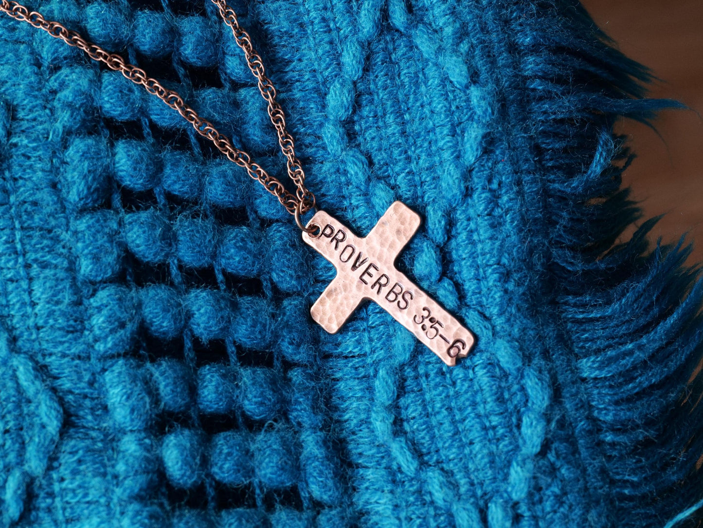 Proverbs 3: 5-6 Necklace * Jesus Necklace * Bible Verse Gifts * Basic Christian Cross Jewelry for Men for Women * Trust in the Lord