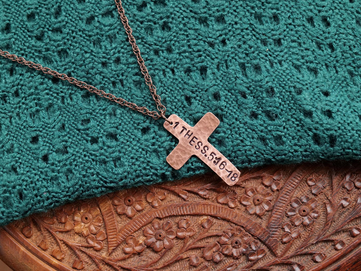 1 Thessalonians 5:16-18 Pendant * Bible Verse Gifts * Christian Basic Cross Jewelry for Men Women * Rejoice Pray and Give Thanks Necklace