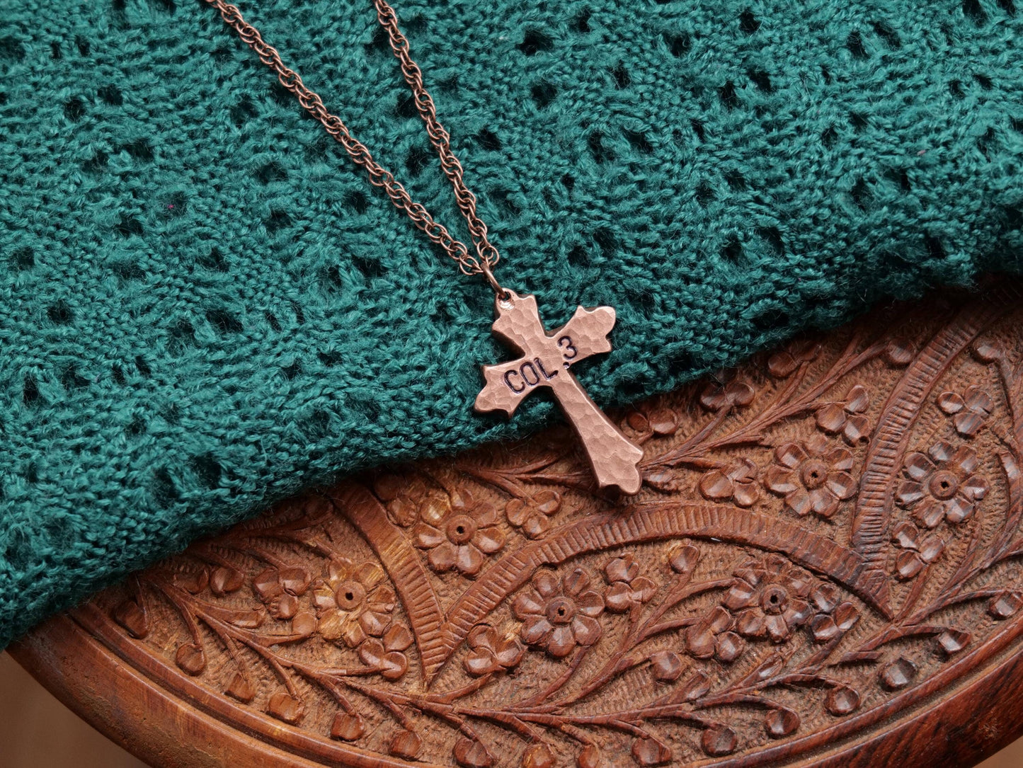 Colossians 3 Necklace * Salvation Necklace * Bible Verse Gifts * Fancy Christian Cross Jewelry for Men for Women * Bible Verse Necklace