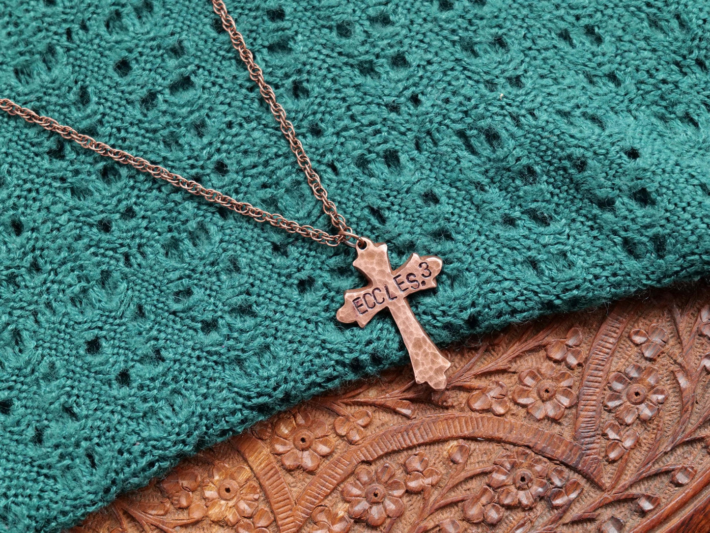 Ecclesiastes 3 Necklace * Bible Verse Gifts * Fancy Christian Cross Jewelry for Men for Women * A Time for Everything Bible Verse Pendant