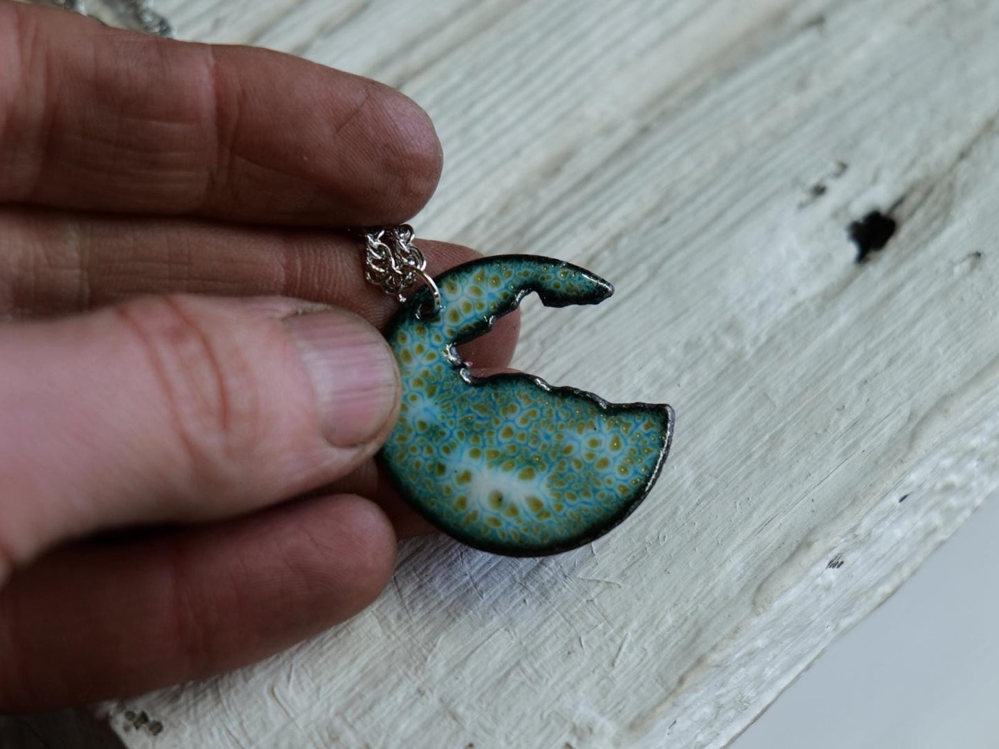 Wolf Neckace* Earthy Pendant * Enamel Jewelry * Boho Jewelry * Handmade Enamel Jewelry * Necklace for Men * Necklace for Women
