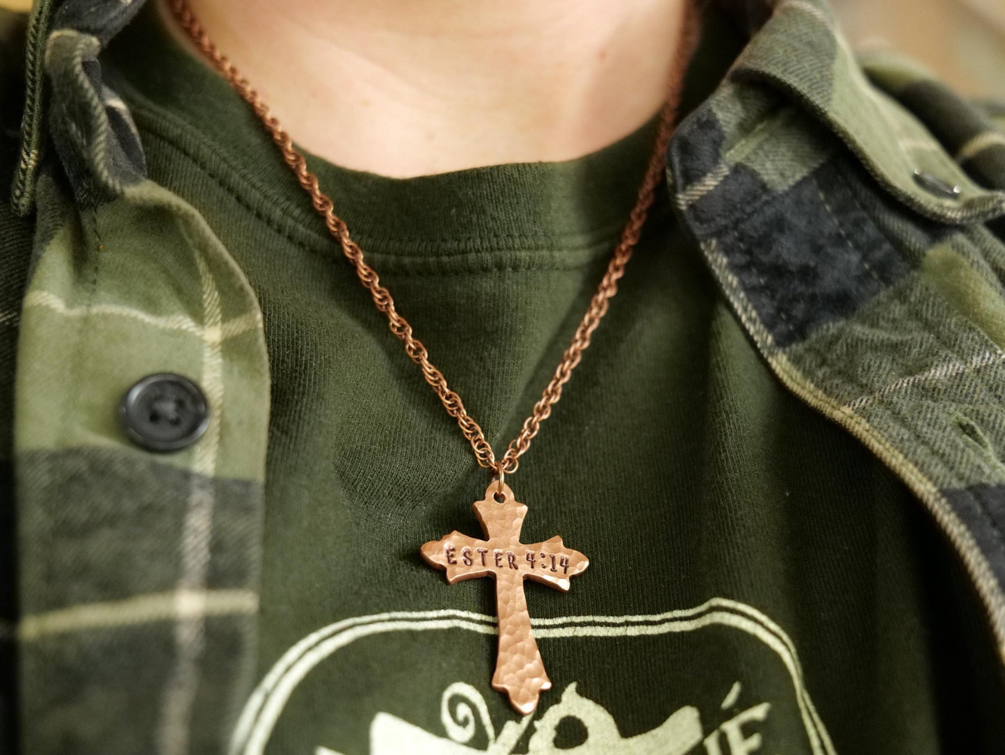 Ester 4:14 Necklace * For Such a Time as This Necklace * Bible Verse Gifts * Fancy Christian Cross Jewelry for Men for Women *Woman of Faith