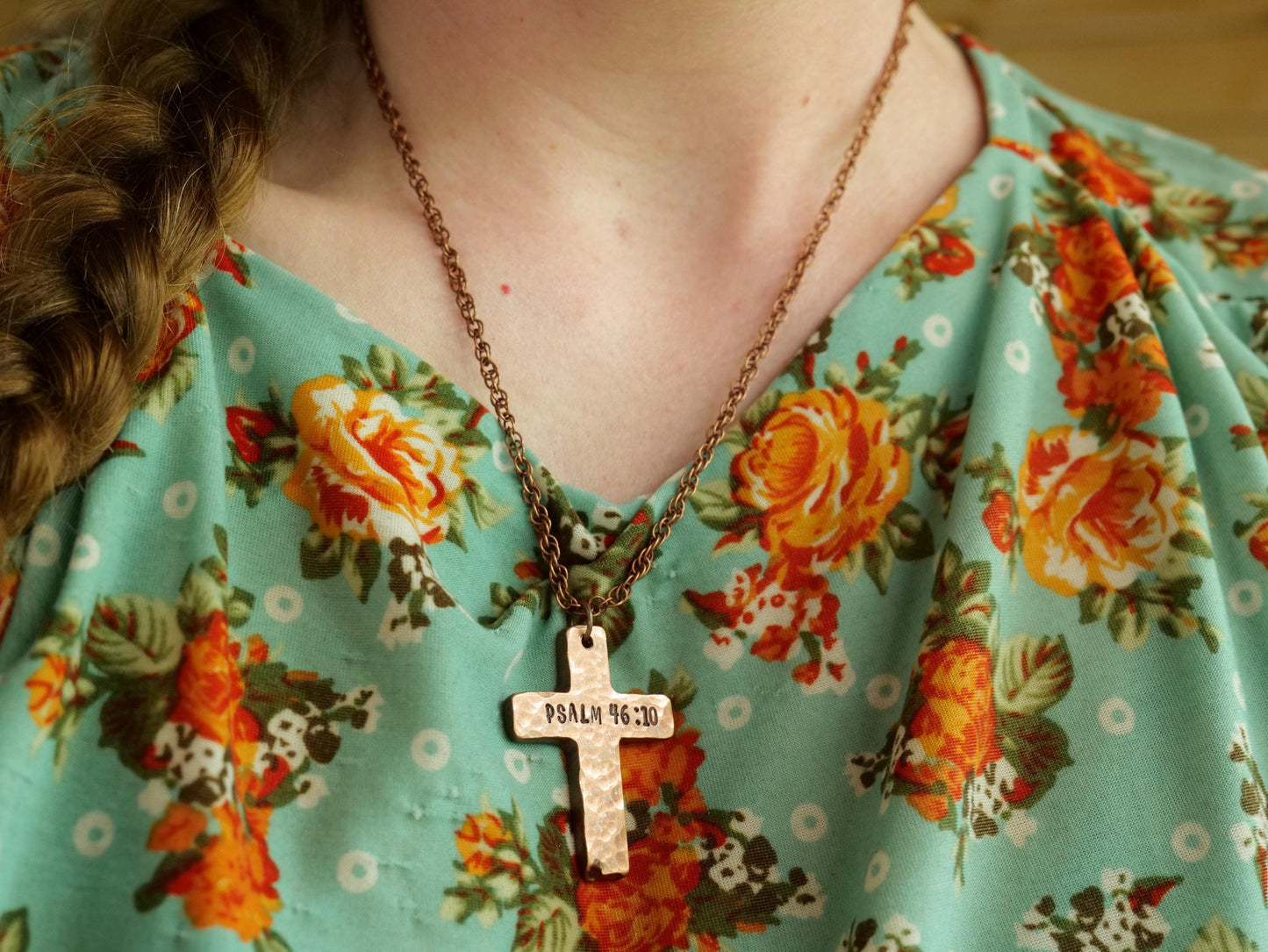 Psalm 46:10 Necklace * Jesus Necklace * Bible Verse Gifts * Basic Christian Cross Jewelry for Men for Women * Be Still and Know I am God