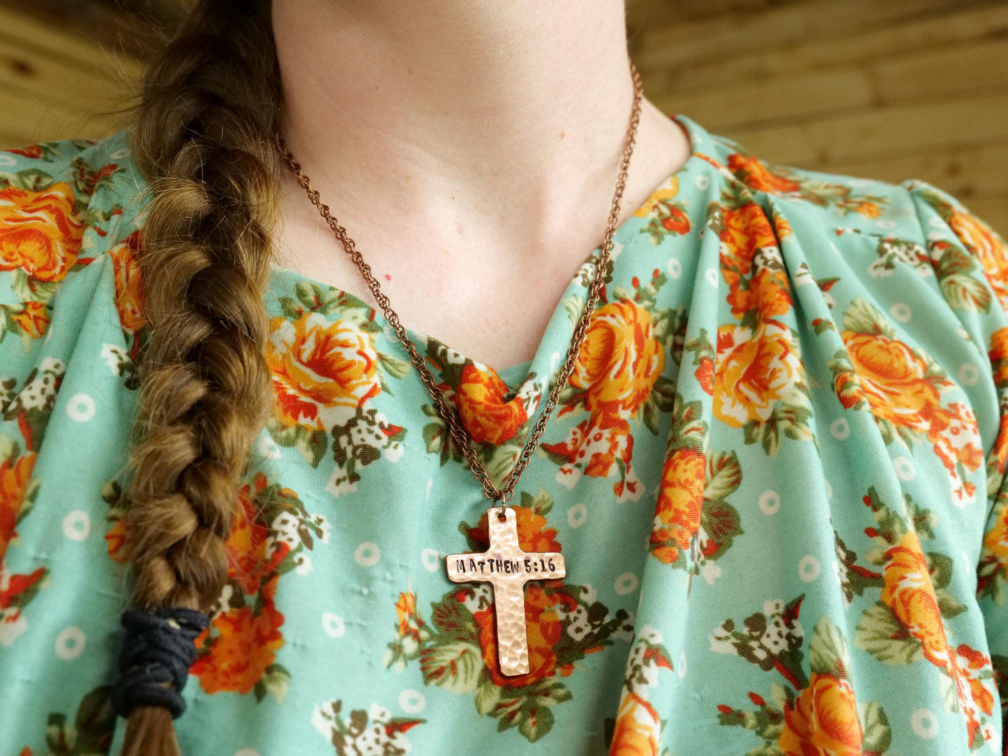 Matthew 5:16 Necklace * Jesus Necklace * Bible Verse Gifts * Christian Basic Cross Jewelry for Men for Women * Let Your Light Shine