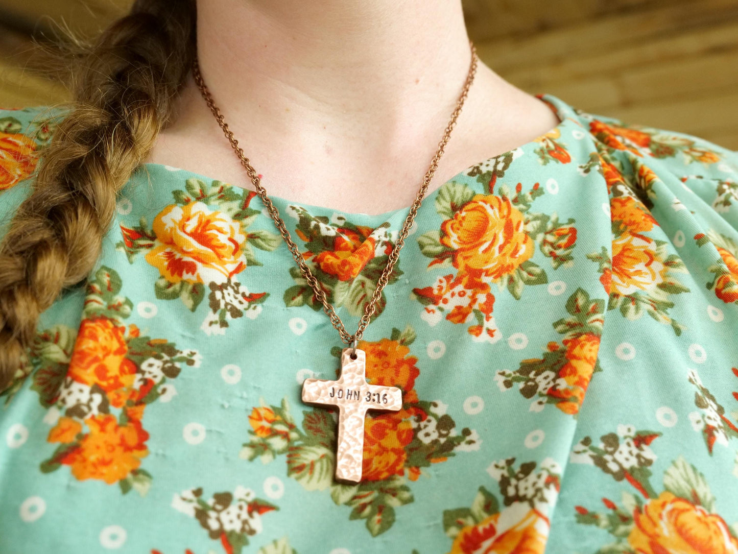 John 3:16 Necklace * Jesus Necklace * Bible Verse Gifts * Basic Christian Cross Jewelry for Men for Women * For God So Loved the World