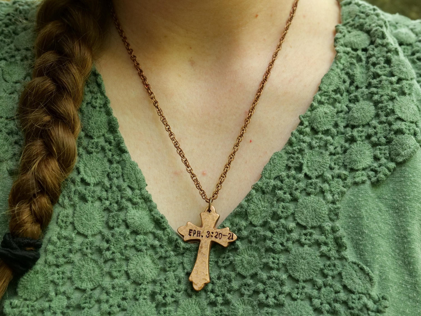 Ephesians 3:20-21 Necklace * Immeasurably More Necklace * Bible Verse Gifts * Christian Cross Jewelry for Men for Women * Ephesians Pendant