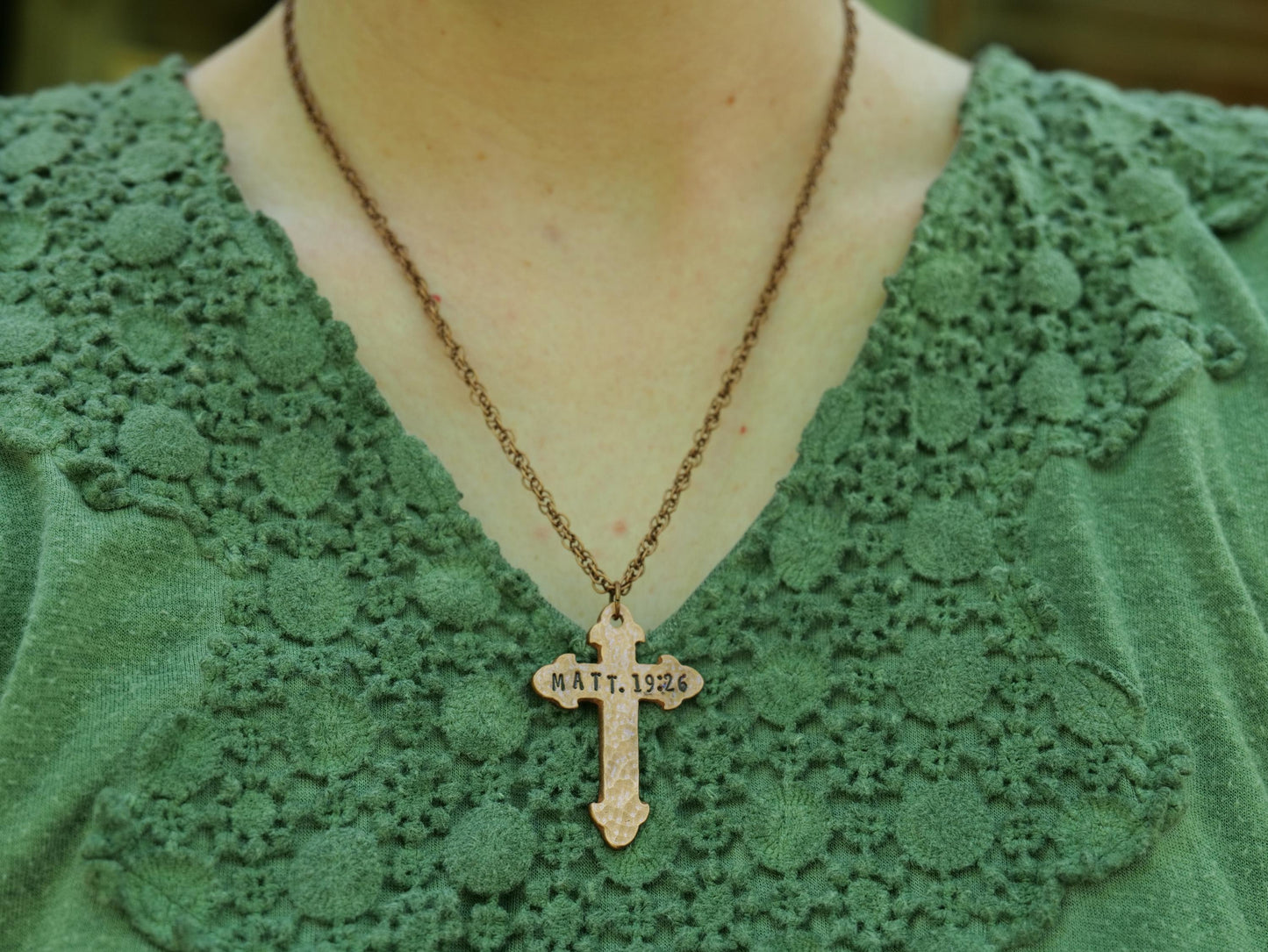 Matthew 19:26 Necklace * With God All Things are Possible Necklace * Bible Verse Gifts * Christian Cross Jewelry for Men for Women