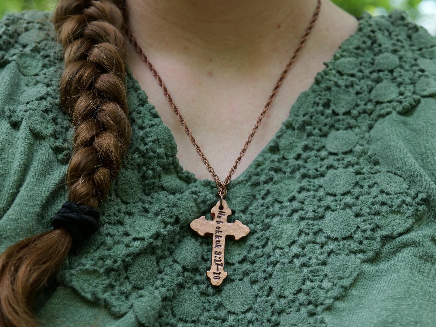 Habakkuk 3:17-18 Necklace * Rejoice in the Lord Necklace * Bible Verse Gifts * Christian Cross Jewelry for Men for Women * Habakkuk Pendant