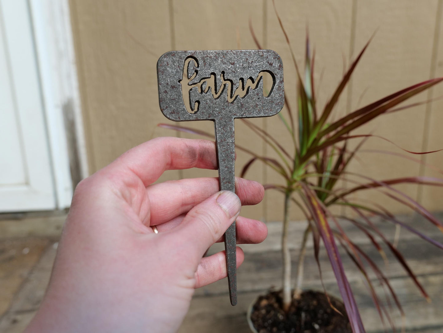 Farm Metal Planter Decoration * Garden Stake * House Plant Decorations* Outdoor Stake Decorations * Fairy Garden Accessories * Plant