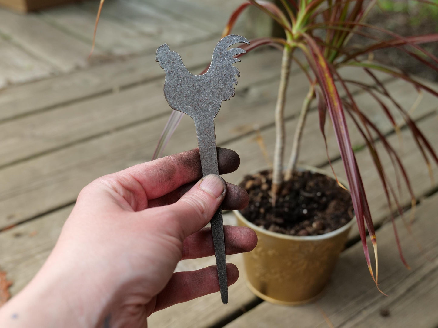 Buck Goat Metal Planter Decoration * Garden Stake * House Plant Decorations* Outdoor Stake Decorations * Fairy Garden Accessories * Farm