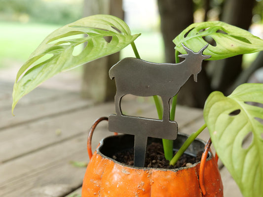 Nanny Goat Metal Planter Decoration * Garden Stake * House Plant Decorations* Outdoor Stake Decorations * Fairy Garden Accessories * Farm