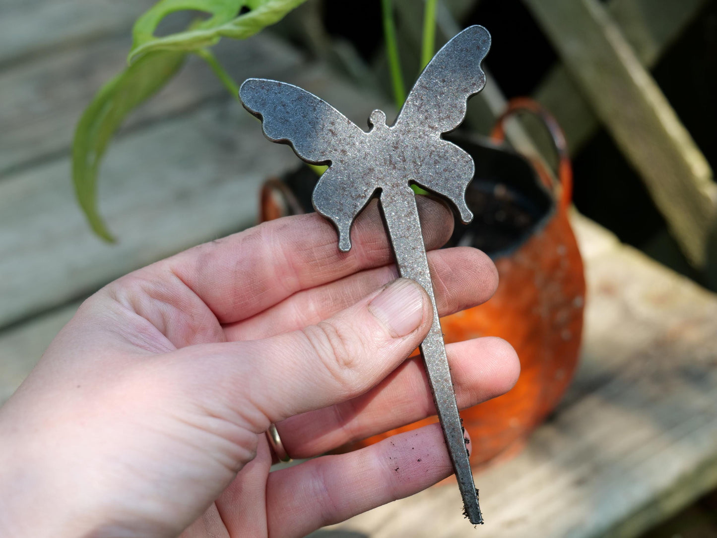 Apple Garden Stake * Metal Planter Decoration * House Plant Decorations* Outdoor Stake Decorations * Fairy Garden Accessories * Farm