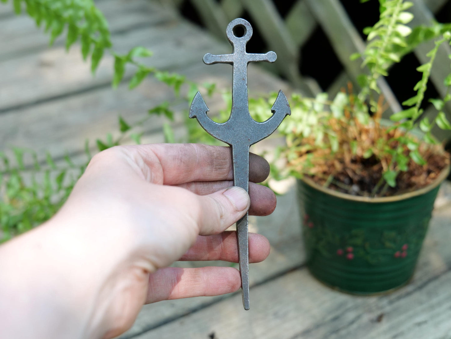 Apple Garden Stake * Metal Planter Decoration * House Plant Decorations* Outdoor Stake Decorations * Fairy Garden Accessories * Farm