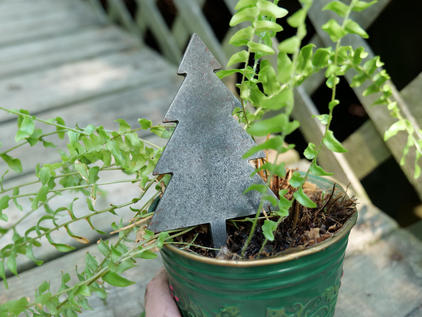 Apple Garden Stake * Metal Planter Decoration * House Plant Decorations* Outdoor Stake Decorations * Fairy Garden Accessories * Farm