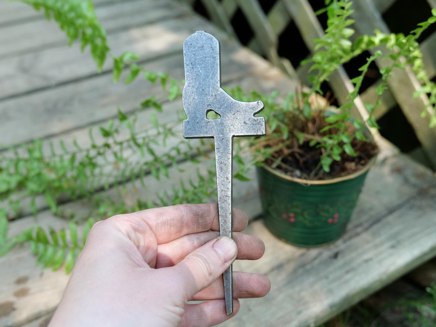 Apple Garden Stake * Metal Planter Decoration * House Plant Decorations* Outdoor Stake Decorations * Fairy Garden Accessories * Farm