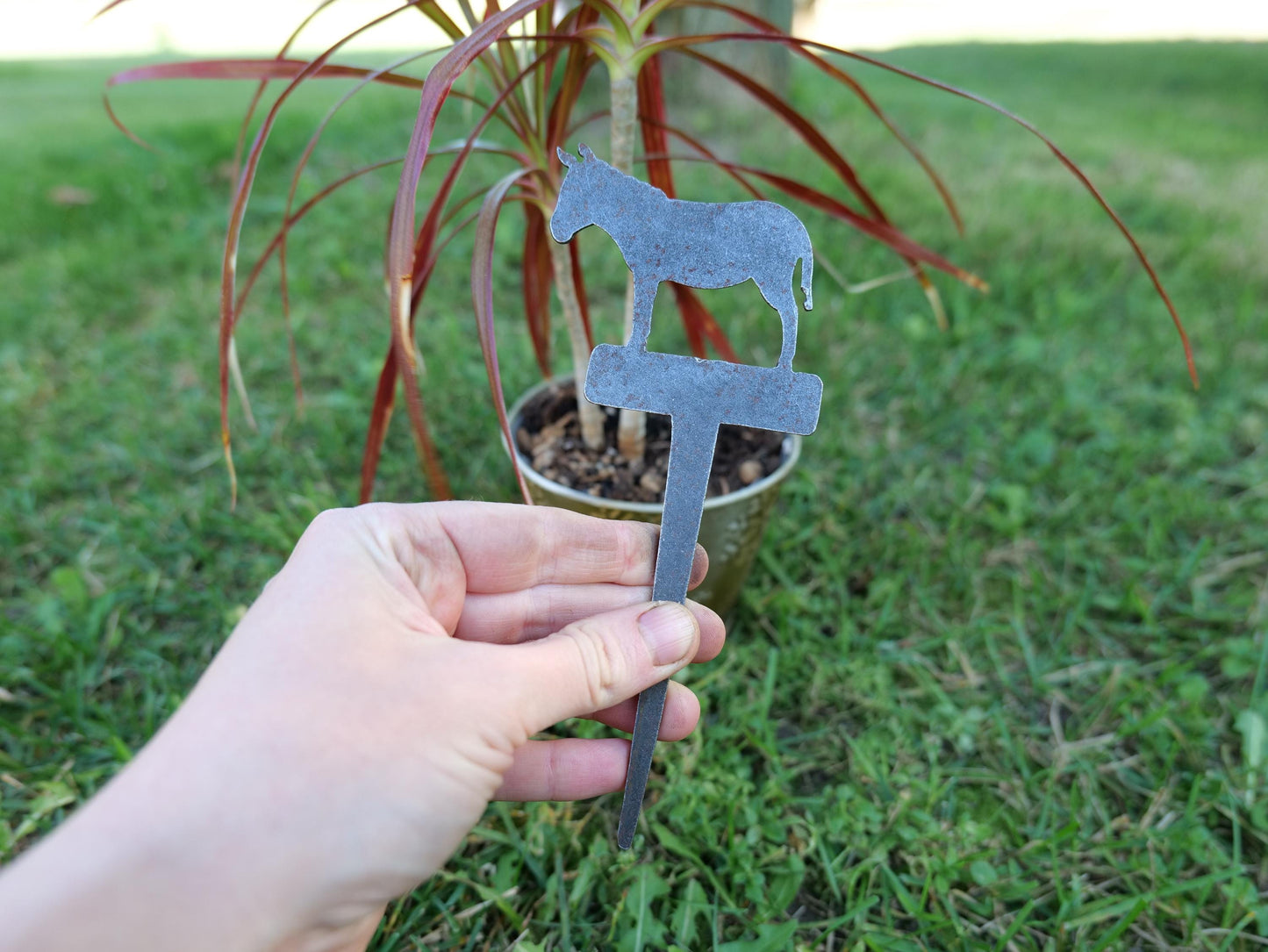 Barn Garden Stake * Metal Planter Decoration * House Plant Decorations* Outdoor Stake Decorations * Fairy Garden Accessories * Gardener