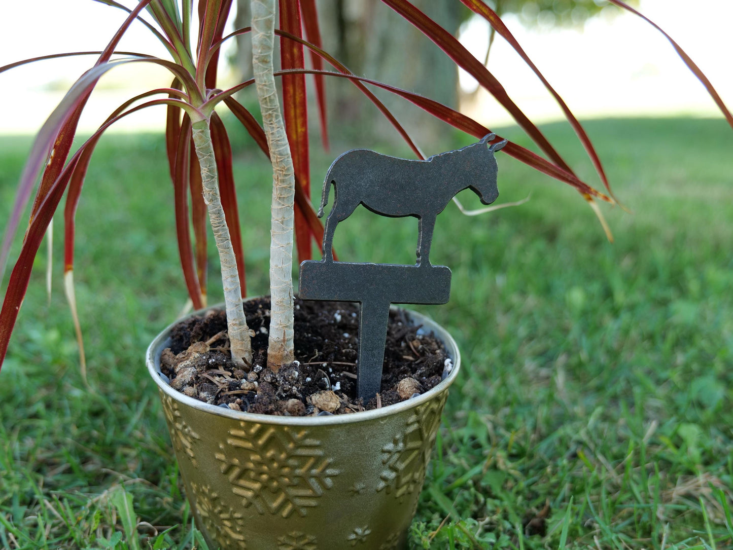 Apple Garden Stake * Metal Planter Decoration * House Plant Decorations* Outdoor Stake Decorations * Fairy Garden Accessories * Farm