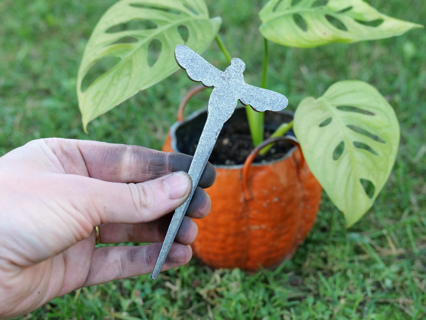 Apple Garden Stake * Metal Planter Decoration * House Plant Decorations* Outdoor Stake Decorations * Fairy Garden Accessories * Farm