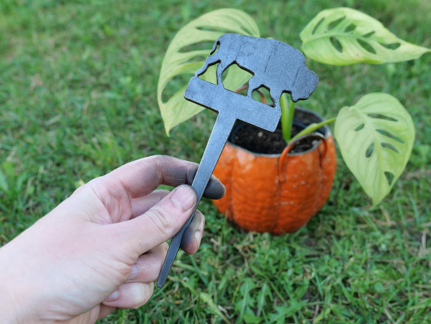 Apple Garden Stake * Metal Planter Decoration * House Plant Decorations* Outdoor Stake Decorations * Fairy Garden Accessories * Farm