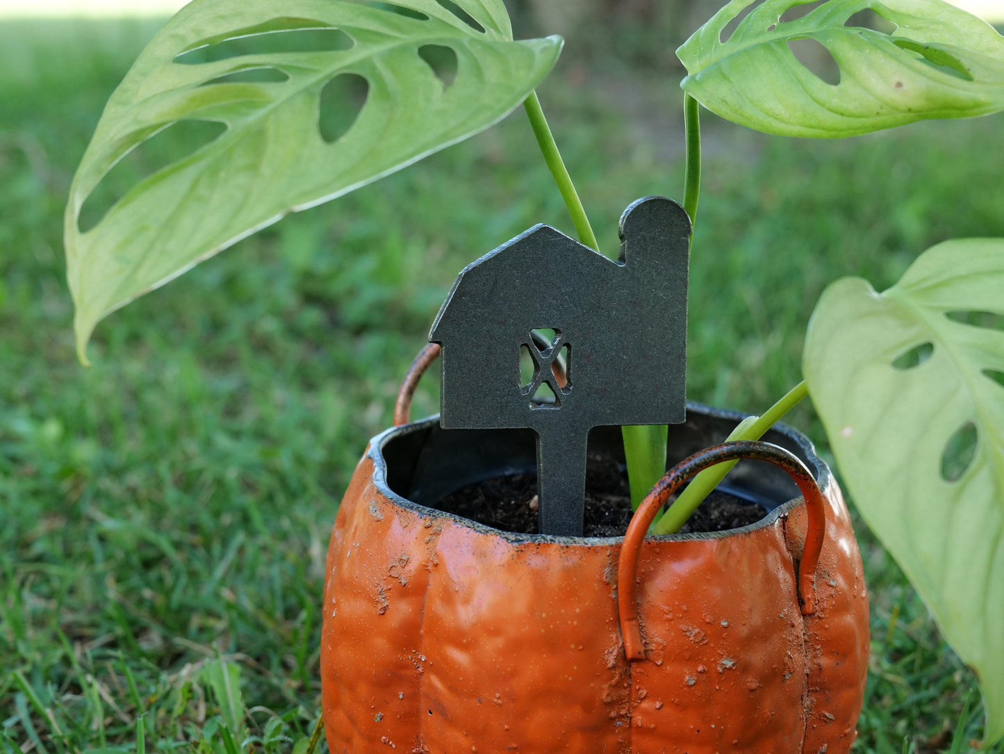 Barn Garden Stake * Metal Planter Decoration * House Plant Decorations* Outdoor Stake Decorations * Fairy Garden Accessories * Gardener