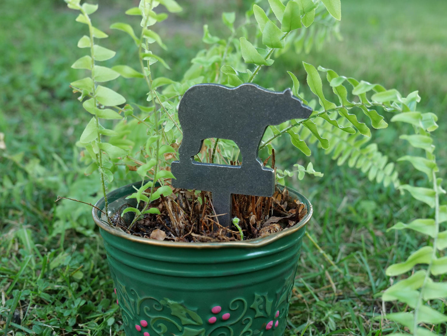 Apple Garden Stake * Metal Planter Decoration * House Plant Decorations* Outdoor Stake Decorations * Fairy Garden Accessories * Farm