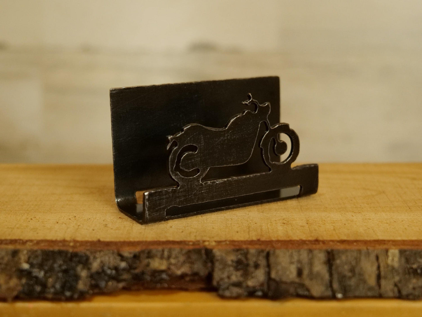 Motorcycle Business Card Holder for Desk * Business Card Display * Handmade Metal Business Card Holder with Motorcycle