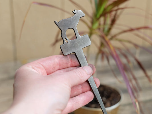 Kid Goat Metal Planter Decoration * Garden Stake * House Plant Decorations* Outdoor Stake Decorations * Fairy Garden Accessories * Farm