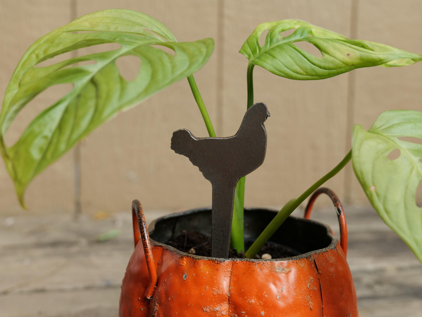 Chicken Hen Metal Planter Decoration * Garden Stake * House Plant Decorations* Outdoor Stake Decorations * Fairy Garden Accessories * Farm
