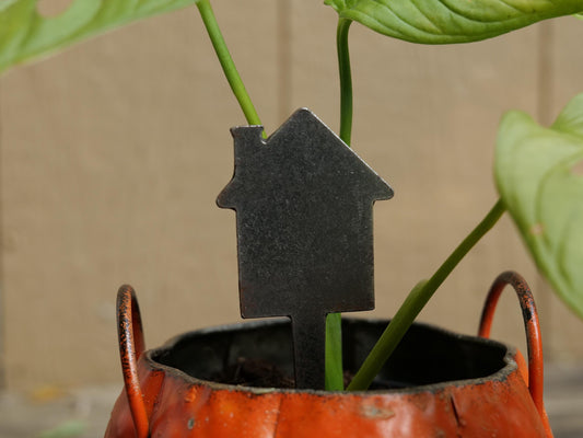 House Metal Planter Decoration * Garden Stake * House Plant Decorations* Outdoor Stake Decorations * Fairy Garden Accessories * Plant