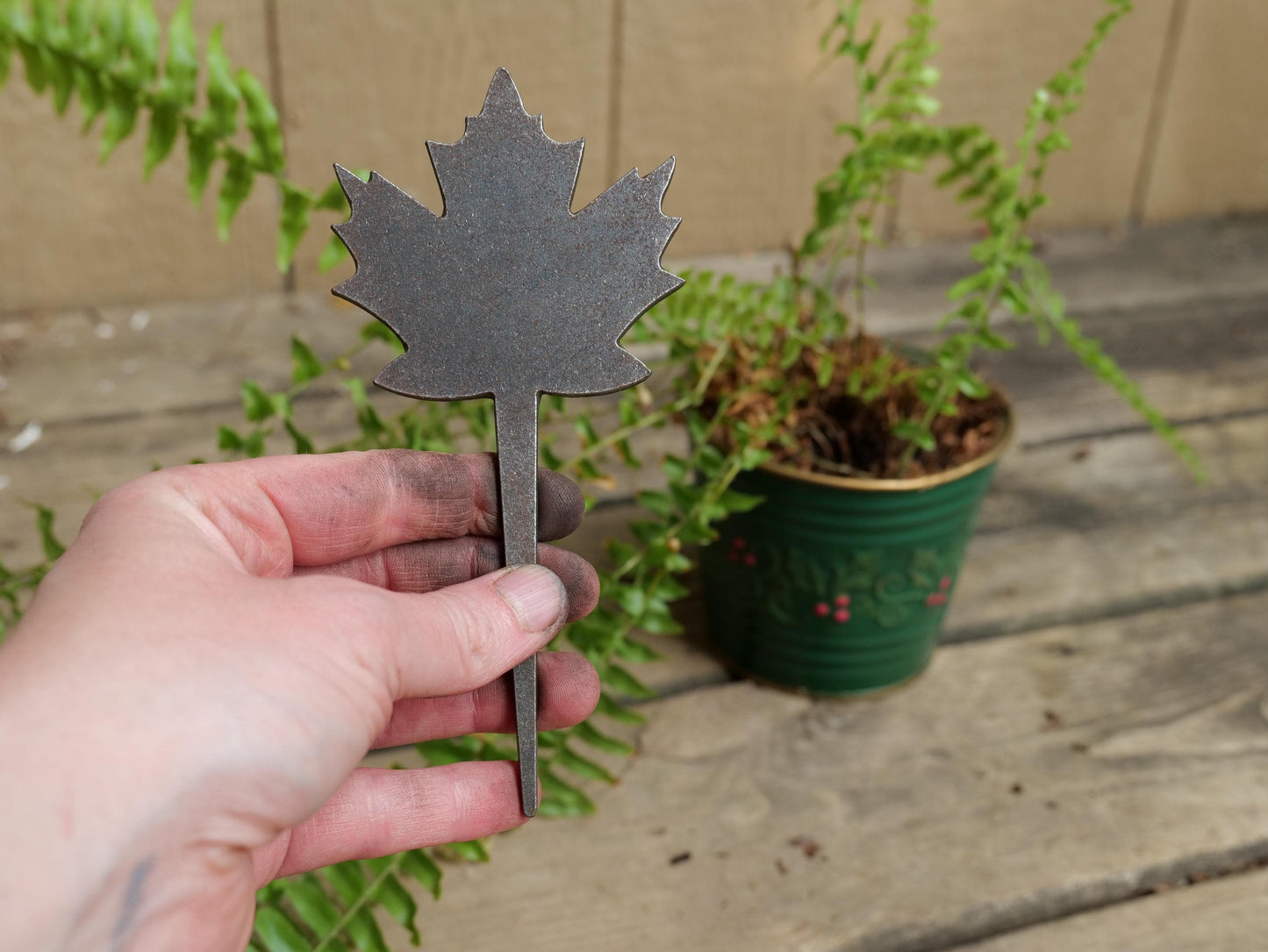 Apple Garden Stake * Metal Planter Decoration * House Plant Decorations* Outdoor Stake Decorations * Fairy Garden Accessories * Farm