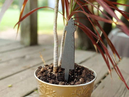 German Anvil Metal Planter Decoration * Garden Stake * House Plant Decorations* Outdoor Stake Decorations *Fairy Garden Decor * Gardener