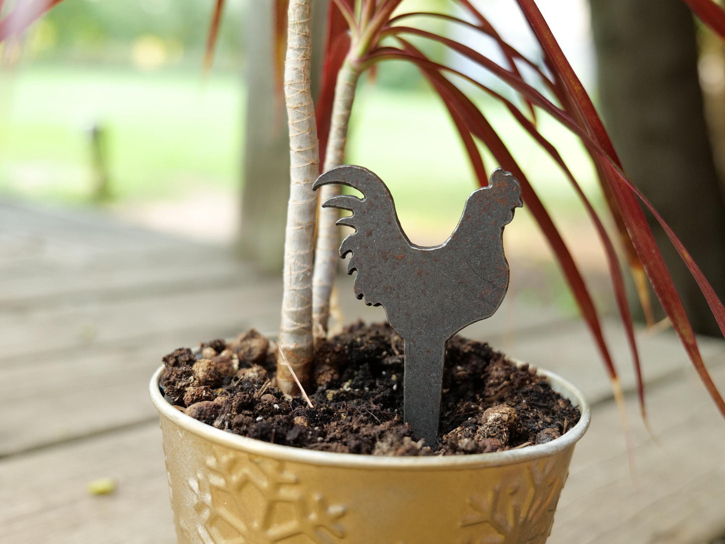 Buck Goat Metal Planter Decoration * Garden Stake * House Plant Decorations* Outdoor Stake Decorations * Fairy Garden Accessories * Farm