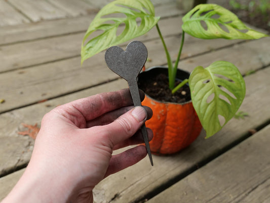 Heart Metal Planter Decoration * Garden Stake * House Plant Decorations* Outdoor Stake Decorations * Fairy Garden Accessories * Plant
