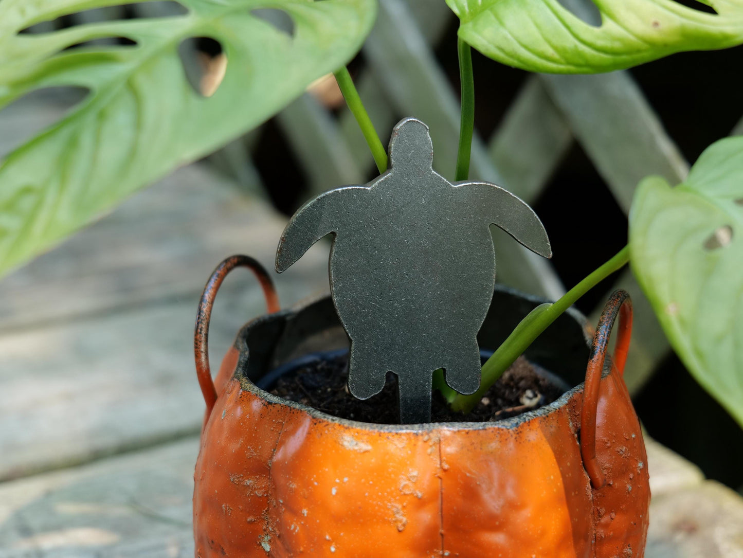 Apple Garden Stake * Metal Planter Decoration * House Plant Decorations* Outdoor Stake Decorations * Fairy Garden Accessories * Farm