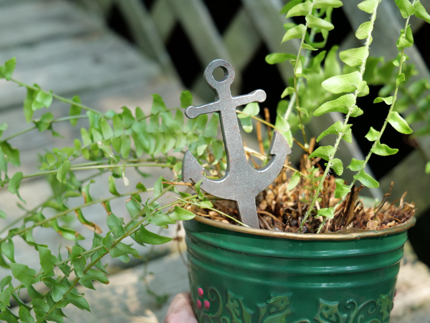 Apple Garden Stake * Metal Planter Decoration * House Plant Decorations* Outdoor Stake Decorations * Fairy Garden Accessories * Farm