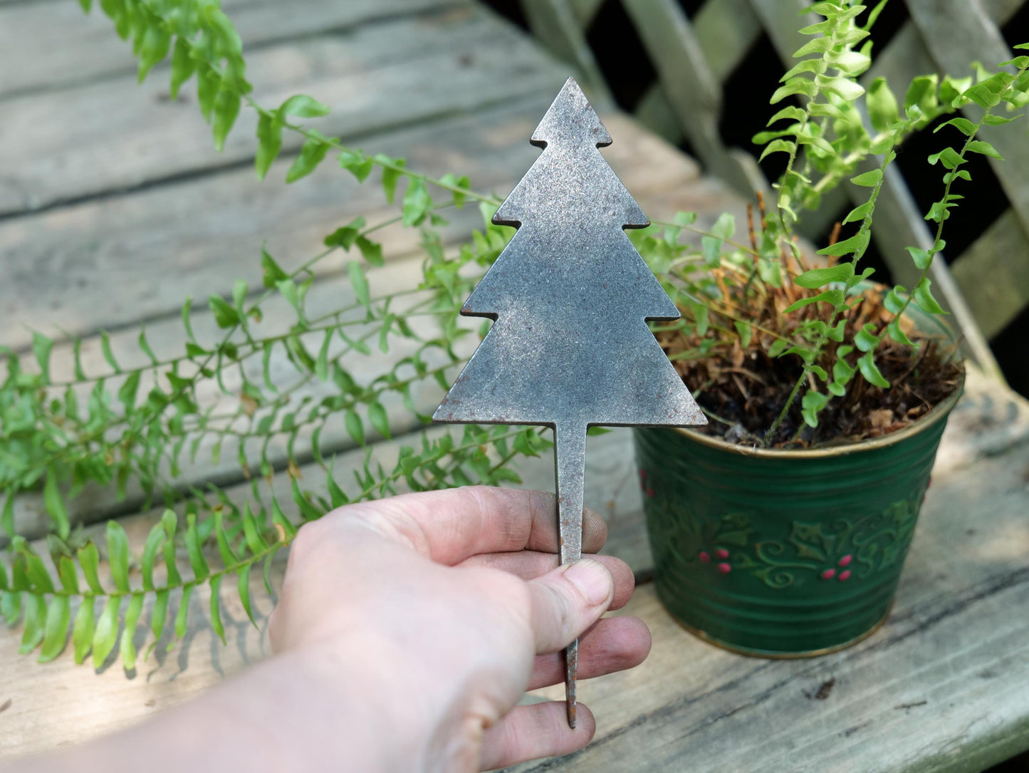 Apple Garden Stake * Metal Planter Decoration * House Plant Decorations* Outdoor Stake Decorations * Fairy Garden Accessories * Farm