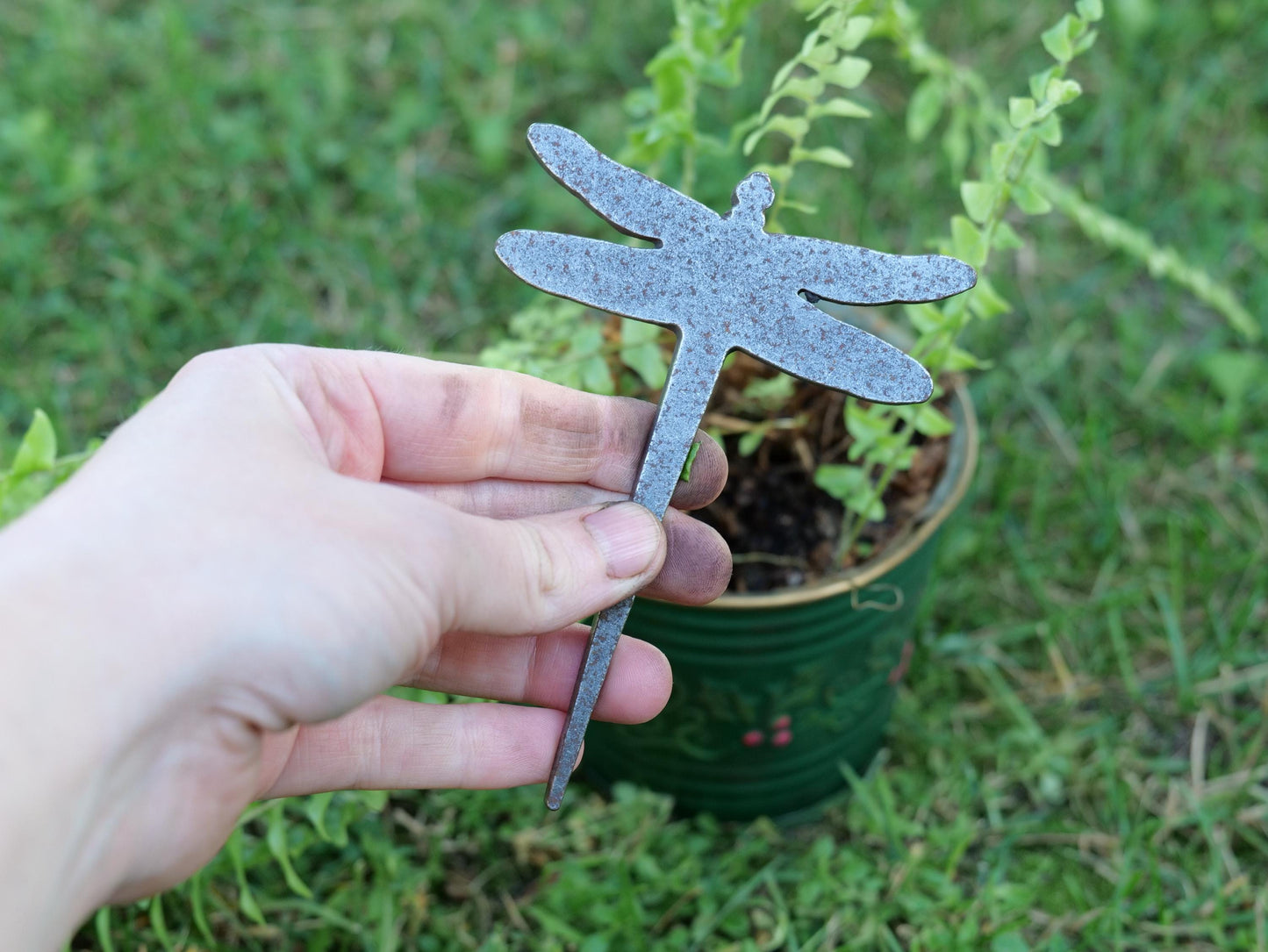 Apple Garden Stake * Metal Planter Decoration * House Plant Decorations* Outdoor Stake Decorations * Fairy Garden Accessories * Farm