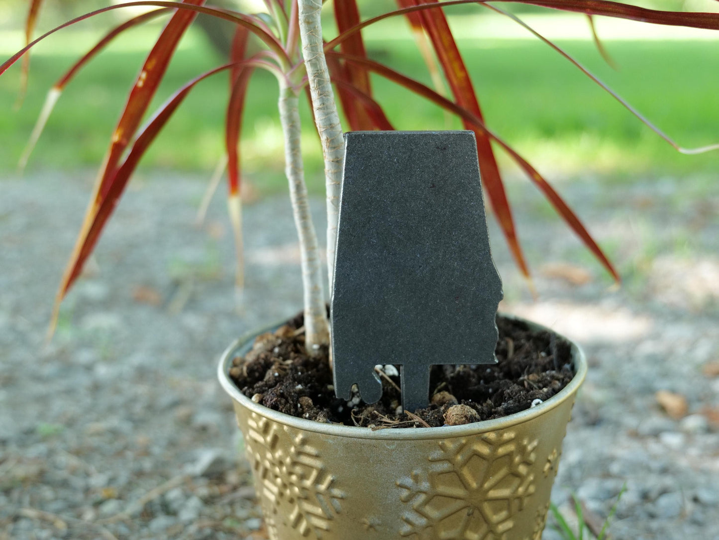 Apple Garden Stake * Metal Planter Decoration * House Plant Decorations* Outdoor Stake Decorations * Fairy Garden Accessories * Farm