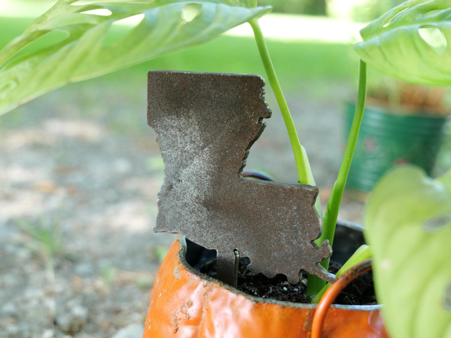 Apple Garden Stake * Metal Planter Decoration * House Plant Decorations* Outdoor Stake Decorations * Fairy Garden Accessories * Farm