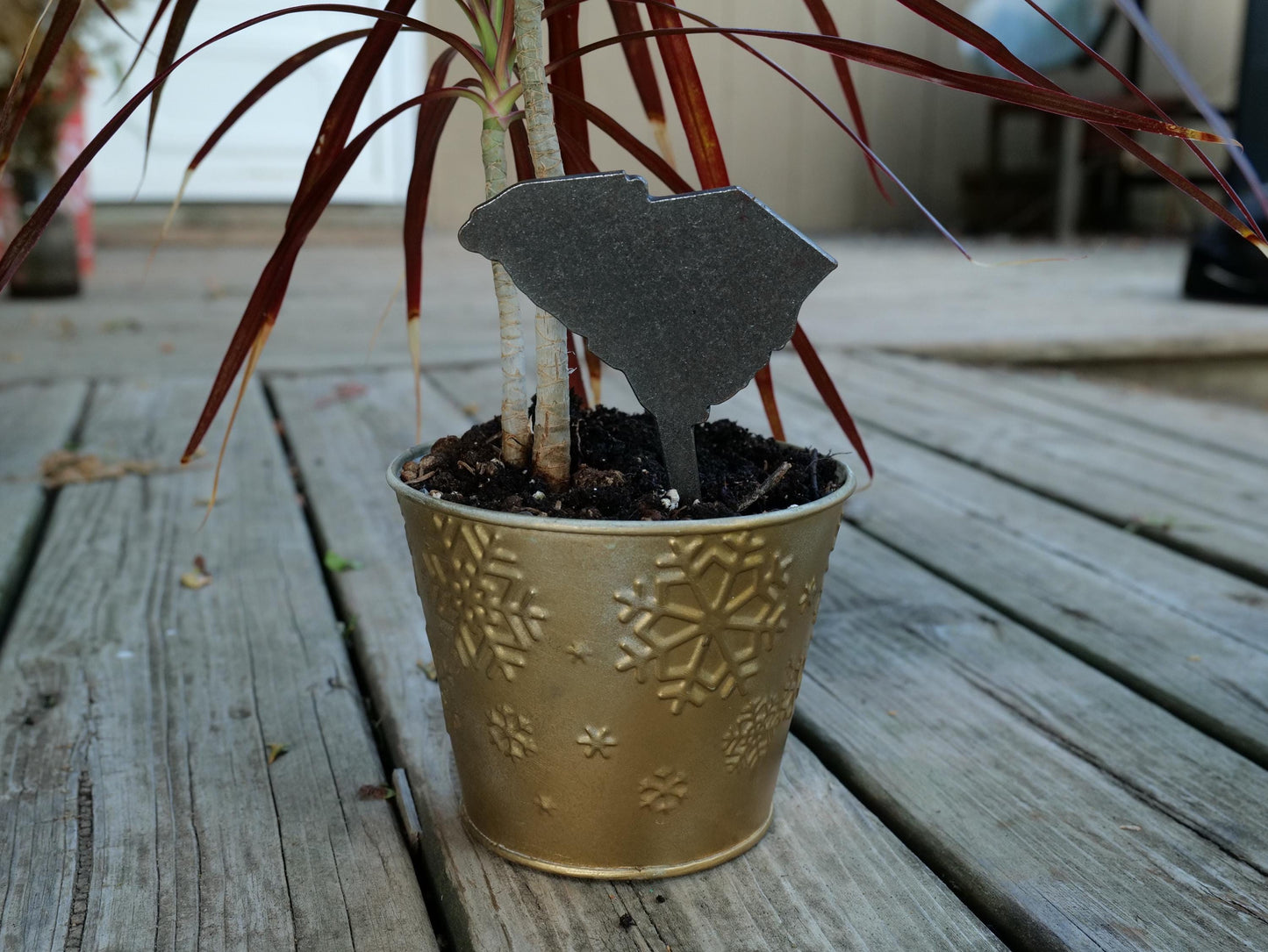 Apple Garden Stake * Metal Planter Decoration * House Plant Decorations* Outdoor Stake Decorations * Fairy Garden Accessories * Farm