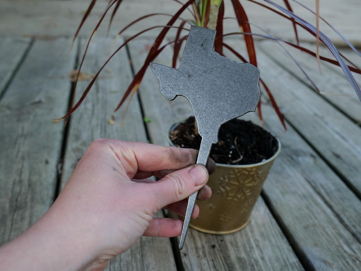 Apple Garden Stake * Metal Planter Decoration * House Plant Decorations* Outdoor Stake Decorations * Fairy Garden Accessories * Farm