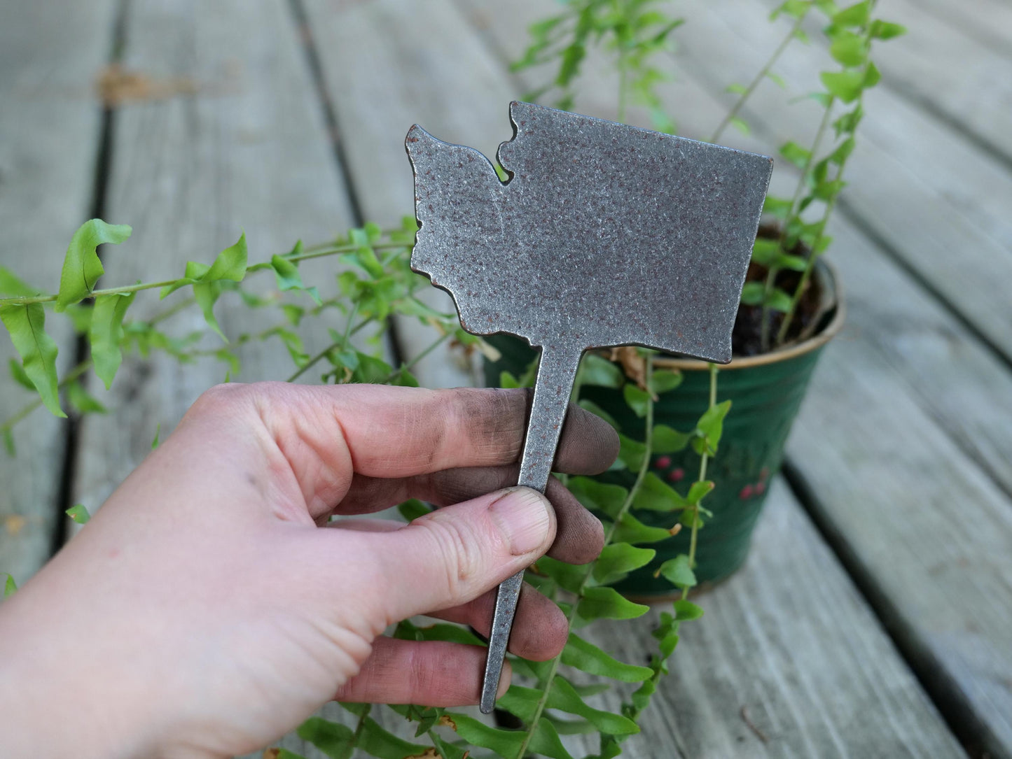 Wisconsin Garden Stake * WI State Metal Planter Decoration * House Plant Decorations* Outdoor Stake Decorations * Fairy Garden Accessories