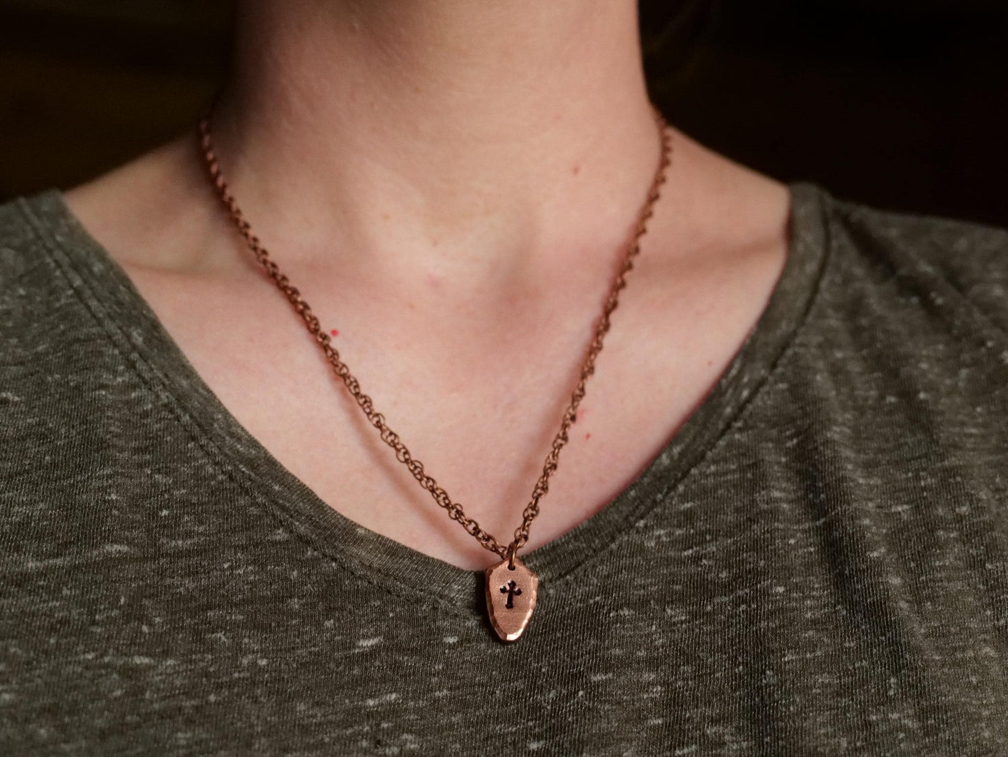 Tiny Shield of Faith Pendant* Hammered Shield Pendant * Christian Gift for Men or Women * Forged Armor of God Necklace * Gift for Him or Her