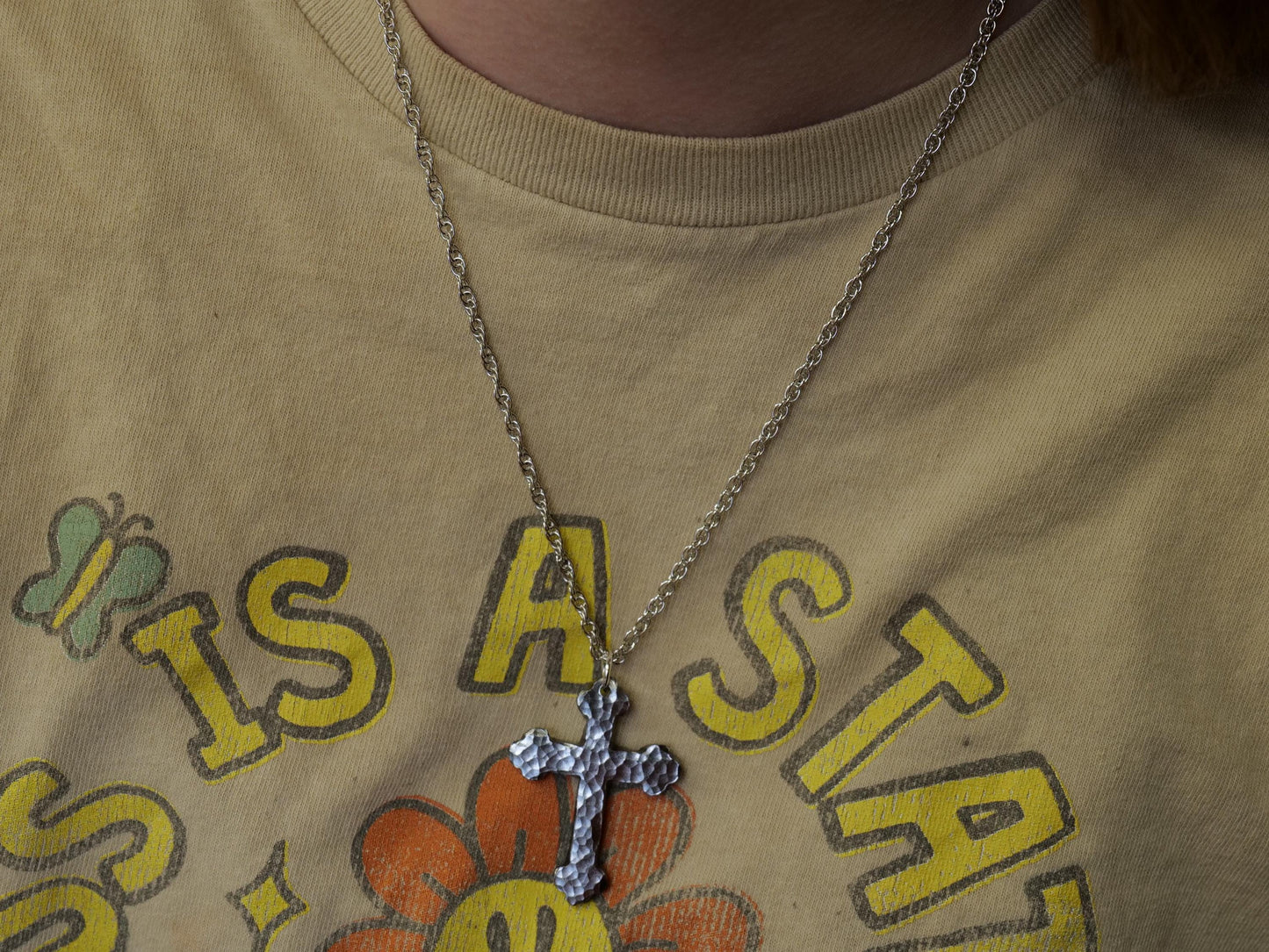 Hand Forged Steel Catholic Cross * Orthodox Cross Pendant * Gift for Men or Women * Forged Cross Necklace * Handmade Steel Necklace